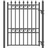 ALEKO OSLO Style 4 ft. x 5 ft. Black Steel Pedestrian Fence Gate