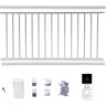 Aria Railing 42 in. x 6 ft. White Powder Coated Aluminum Preassembled Deck Railing