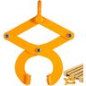 VEVOR 1T Pallet Puller 2205 lbs. Capacity Steel Single Scissor Pallet Puller Clamp 4.3 in. Jaw Opening Pallet Grabber, Yellow