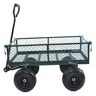 Green 3.53 cu. ft. Metal Garden Cart Make It Easier to Transport Firewood