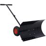 ITOPFOX 47 in. Snow Cordless Shovel with Wheels and Cushioned Angle Handle, Clearing, 29 in. Blade and 10 in. Wheels