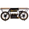 HomeRoots Julia 1-Piece Black and Gold Assorted Colors Metal/Wood BMW Bike Bar Counter