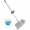 ITOPFOX 55 in. Collapsible Sand Fleas Rake, Stainless Steel Sand Sifter, Stainless Steel Long Handle with Foldable Pail