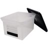 Advantus 8 Gal. Storage Bin with Contents Label and Lid in Clear