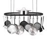VEVOR Hanging Pot Rack 36 in. Hanging Pot Rack Ceiling Mount with 20 S Hooks Ceiling Pot Rack 80 lbs Loading Weight