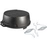 Lodge 12 in. Portable Cast Iron Kickoff Charcoal Grill in Black