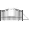 ALEKO St. Louis 12 ft. x 6 ft. Black Steel Single Slide Driveway Fence Gate