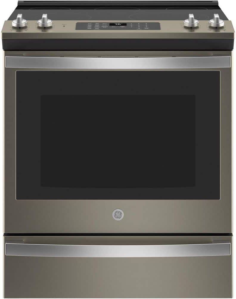 30 in. 5.3 cu. ft. Slide-In Electric Range in Slate with Convection, Air Fry Cooking