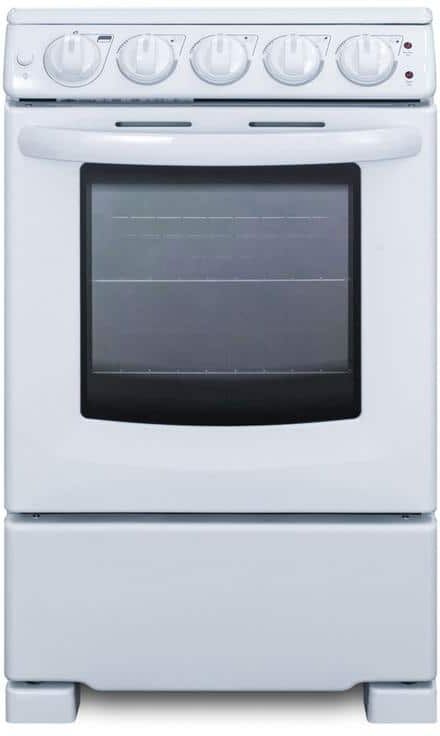 Summit Appliance 20 in. 2.3 cu. ft. Slide-In Electric Range in White