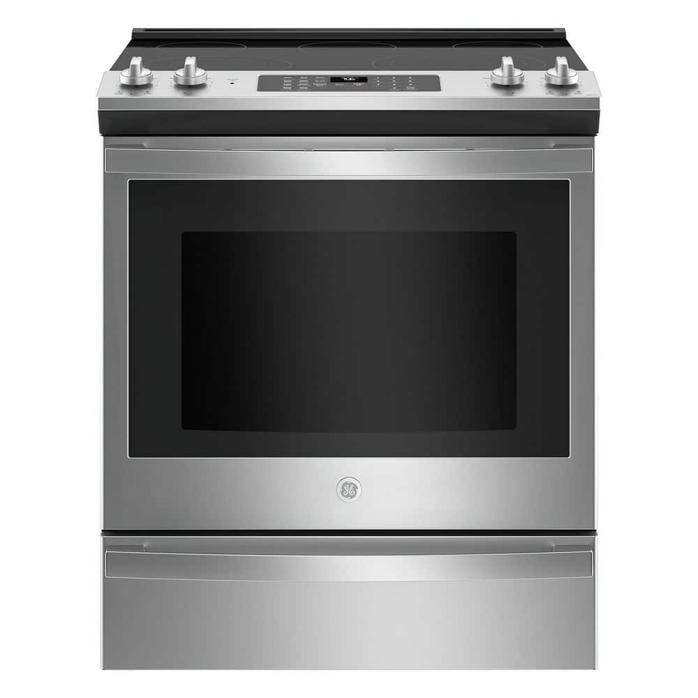 30 in. 5.3 cu. ft. Slide-In Electric Range in Stainless Steel with Convection, Air Fry Cooking