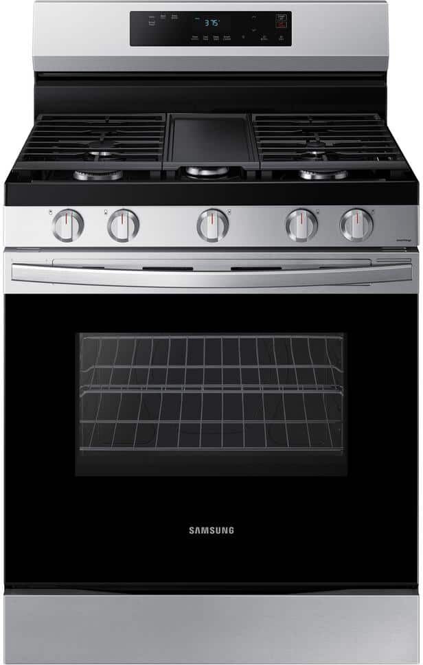 Samsung 6.0 cu. ft. Smart Freestanding Gas Range with Integrated Griddle in Stainless Steel