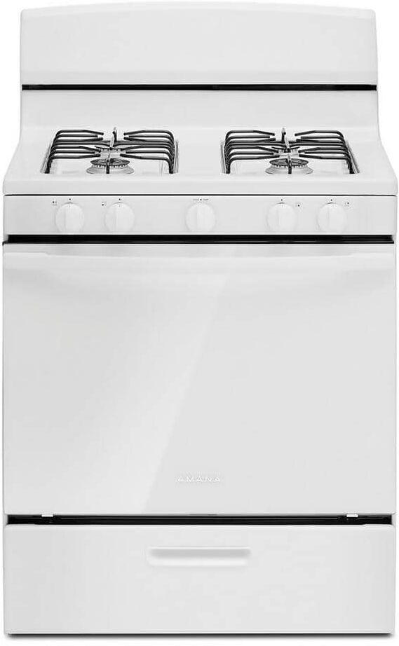 Amana 30 in. 4 Burners Freestanding Gas Range in White with Thermal Cooking