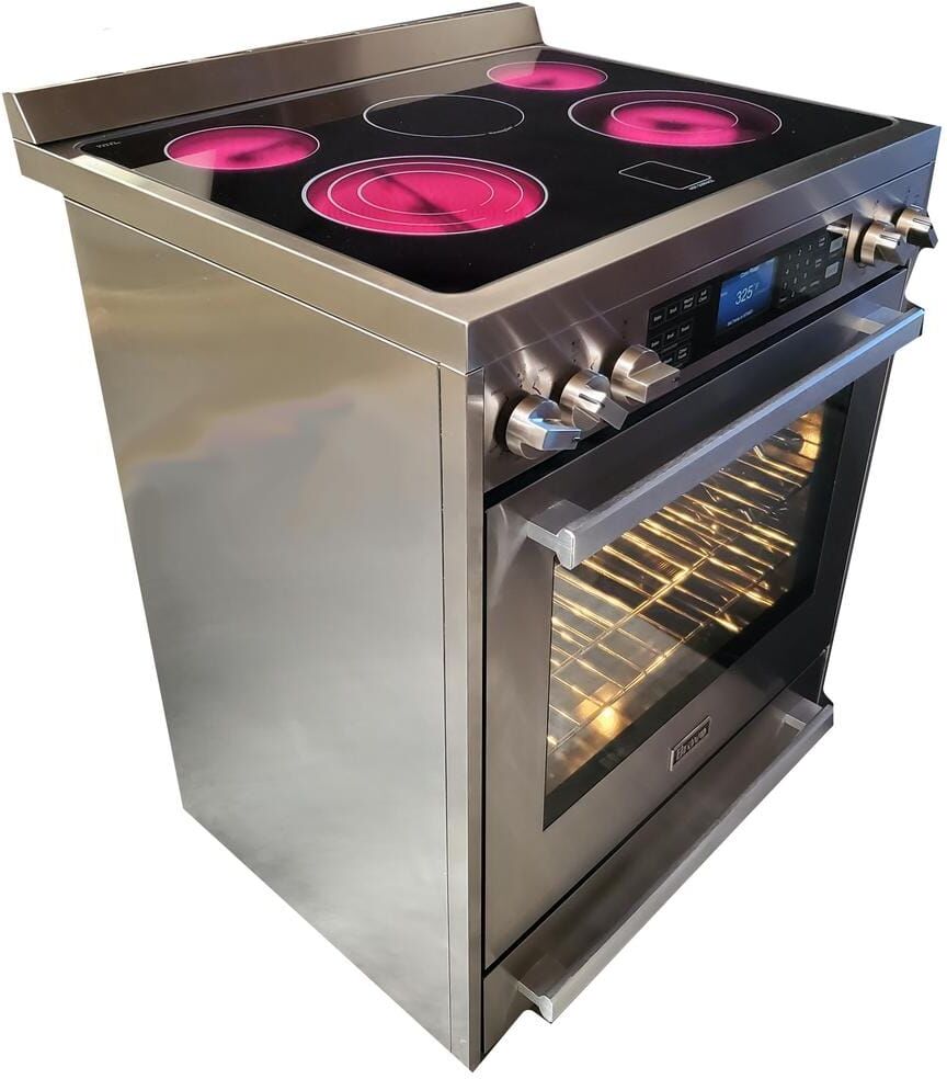 Bravo KITCHEN 30 in. 5-Element Electric Range with Bake, Convection, Broil and Steam Clean in Stainless Steel