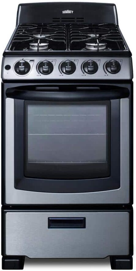 Summit Appliance 20 in. 2.3 cu. ft. Gas Range in Stainless Steel