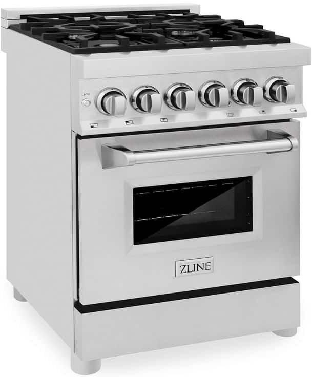 ZLINE Kitchen and Bath 24 in. 4 Burner Dual Fuel Range in Stainless Steel