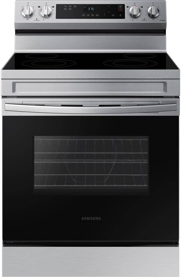 Samsung 6.3 cu. ft. Smart Freestanding Electric Range with Steam Clean in Stainless Steel