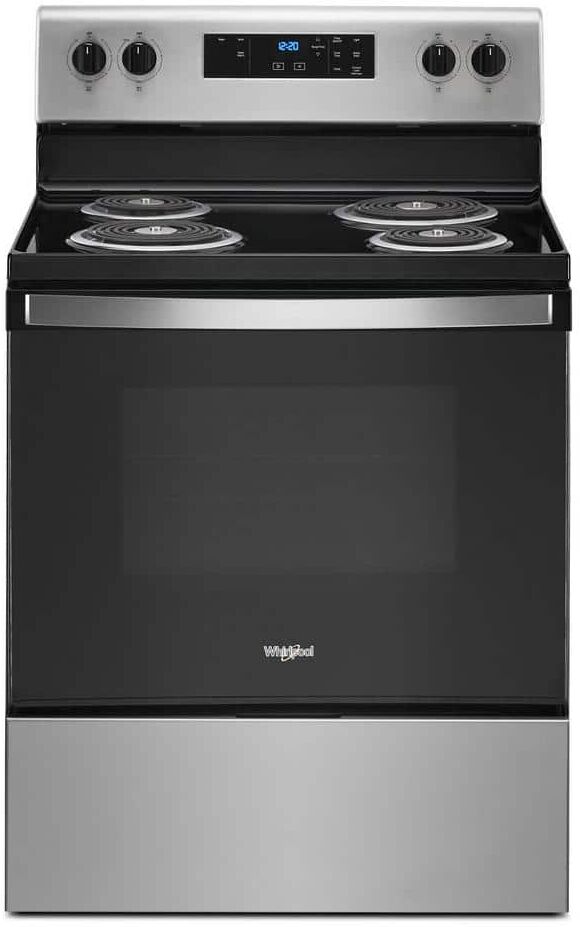 Whirlpool 30 in. 4.8 cu.ft. 4-Burner Electric Range with Keep Warm Setting in Stainless Steel with Storage Drawer