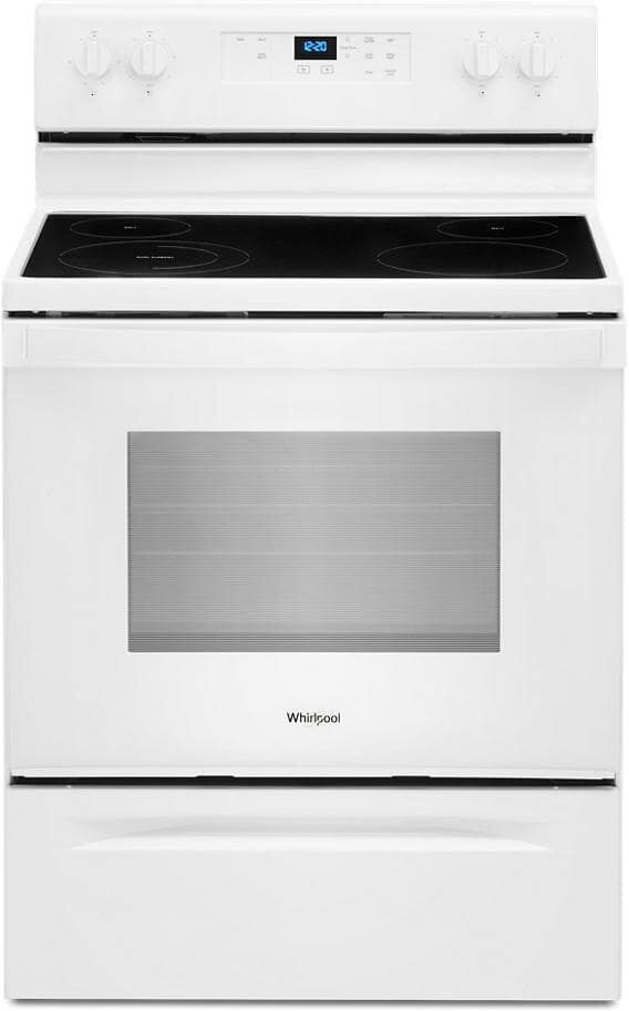 Whirlpool 30 in. 5.3 cu. ft. 4-Burner Electric Range in White with Storage Drawer