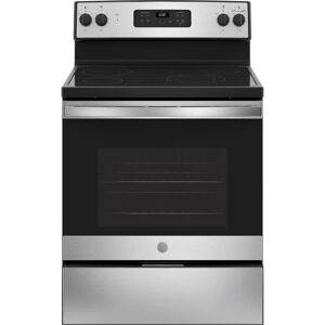 GE 30 in. 5.3 cu. ft. Freestanding Electric Range in Stainless Steel, Silver