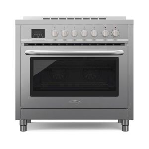 Koolmore 36 in. 5 Elements, Freestanding Electric Range with Convection Oven in. Stainless Steel with Legs, 4.3 cu. ft., Stainless-Steel
