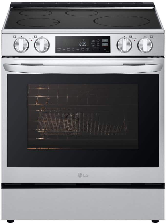 LG 6.3 cu. ft. Smart Induction Slide-In Range with ProBake Convection, Air Fry in PrintProof Stainless Steel