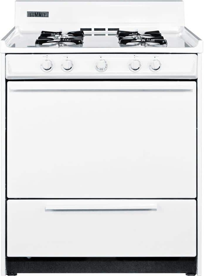 Summit Appliance 30 in. 3.69 cu. ft. Gas Range in White