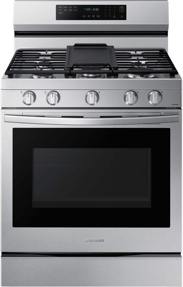 Samsung 6 cu. ft. Smart Wi-Fi Enabled Convection Gas Range with No Preheat AirFry in Stainless Steel