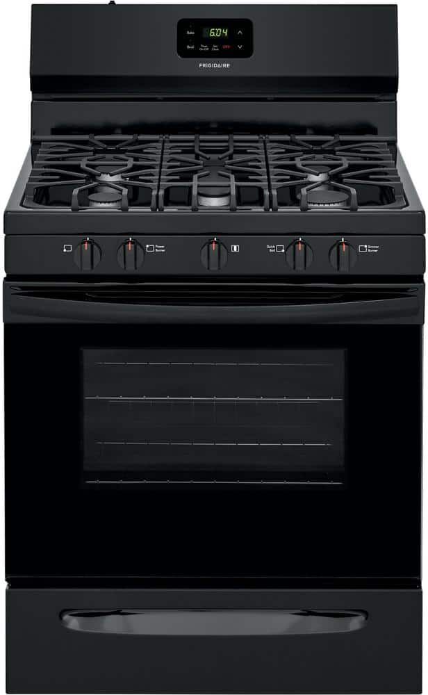 Frigidaire 30 in. 5.0 cu. ft. 5-Burner Gas Range with Manual Clean in Black