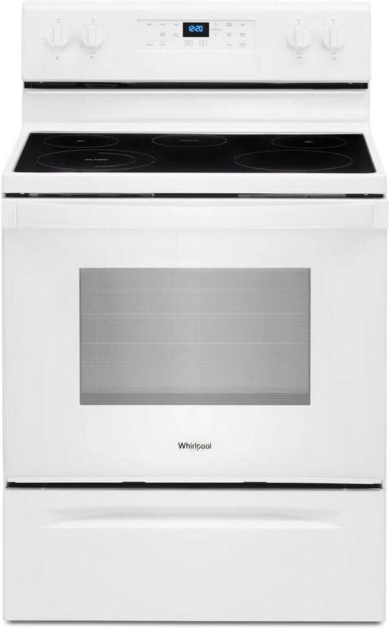 Whirlpool 30 in. 5.3 cu. ft. Electric Range in White with FrozenBake Technology