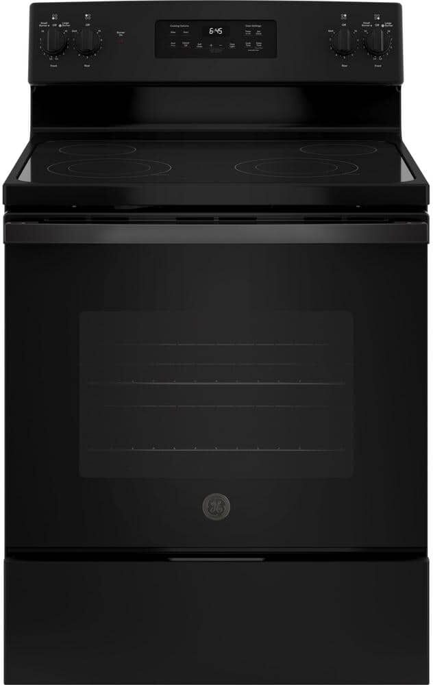 30 in. 5.3 cu. ft. Freestanding Electric Range in Black