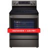 LG 6.3 cu. ft. Smart True Convection InstaView Electric Range Single Oven with Air Fry in PrintProof Black Stainless Steel