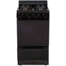 Premier 20 in. 2.42 cu. ft. Freestanding Gas Range with Sealed Burners in Black