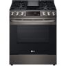 LG 30 in. 5.8 cu. ft. Slide-in Gas Range with 5 Elements in Black Stainless Steel