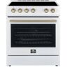 Forno Leonardo Espresso 30 in. 4 Element 5.0 cu. ft Electric Range Convection Oven in White