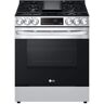 LG 30 in. 5.8 cu. ft. Slide in Smart Gas Range with 5 Burners in PrintProof Stainless Steel