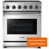 Thor Pre-Converted Propane 30 in. 4.55 cu. ft. Professional Gas Range in Stainless Steel with Five Burners Single Oven