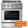 Thor Pre-Converted Propane 30 in. 4.2 cu. ft. Dual Fuel Range in Stainless Steel