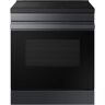 Samsung Bespoke 30 in. 6.3 cu. ft. 4 Element Smart Slide-In Induction Range with Anti-Scratch Glass Cooktop in Matte Black Steel