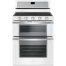 Whirlpool 6.0 cu. ft. Double Oven Gas Range with Center Oval Burner in White Ice