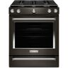 KitchenAid 5.8 cu. ft. Slide-In Gas Range in PrintShield Black Stainless