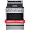 LG 5.8 cu. ft. Smart Wi-Fi Enabled True Convection InstaView Gas Range Oven with Air Fry in Printproof Stainless Steel