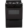 Premier 24 in. 2.97 cu. ft. Freestanding Gas Range in Black