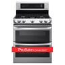 LG 6.9 cu. ft. Double Oven Gas Range with ProBake Convection Oven, Self Clean and EasyClean in Stainless Steel