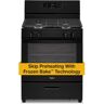 Whirlpool 30-in 4 Burners 5.1-cu ft Freestanding Gas Range in. Black