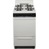 Premier 20 in. 2.42 cu. ft. Freestanding Gas Range in Biscuit with Black Trim