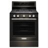 KitchenAid 5.8 cu. ft. Gas Range with Self-Cleaning Oven in PrintShield Black Stainless
