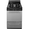 Premier 24 in. 2.97 cu. ft. Freestanding Sealed Burner Gas Range in Stainless Steel