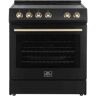 Forno Leonardo Espresso 30 in. 4 Element 5.0 cu. ft Electric Range Convection Oven in Black