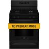 Whirlpool 30 in. 4 Burners Freestanding Gas Range in Black with No Preheat Mode