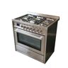 Bravo KITCHEN 36 in. 5 Burner Dual Fuel Range with Gas Stove and Electric Oven and True Convection Bake Function in Stainless Steel